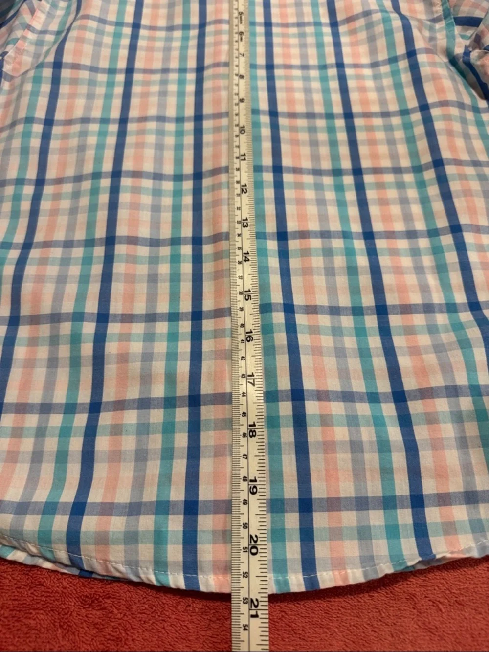 Nautica Boys Plaid Button-Down Shirt in Blue & Pink - Picture 7 of 10